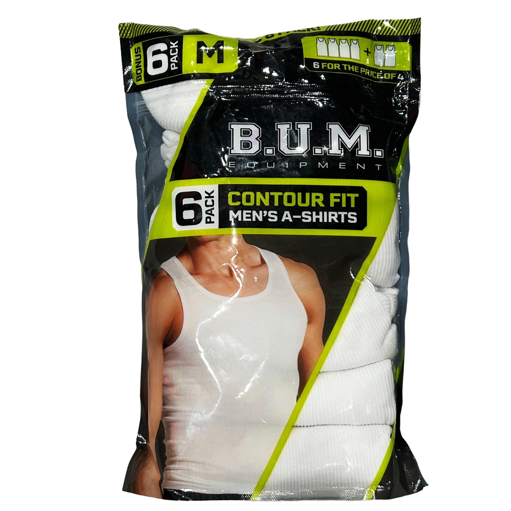 B.U.M EQUIPMENT / MEN’S A-SHIRTS 6PACK