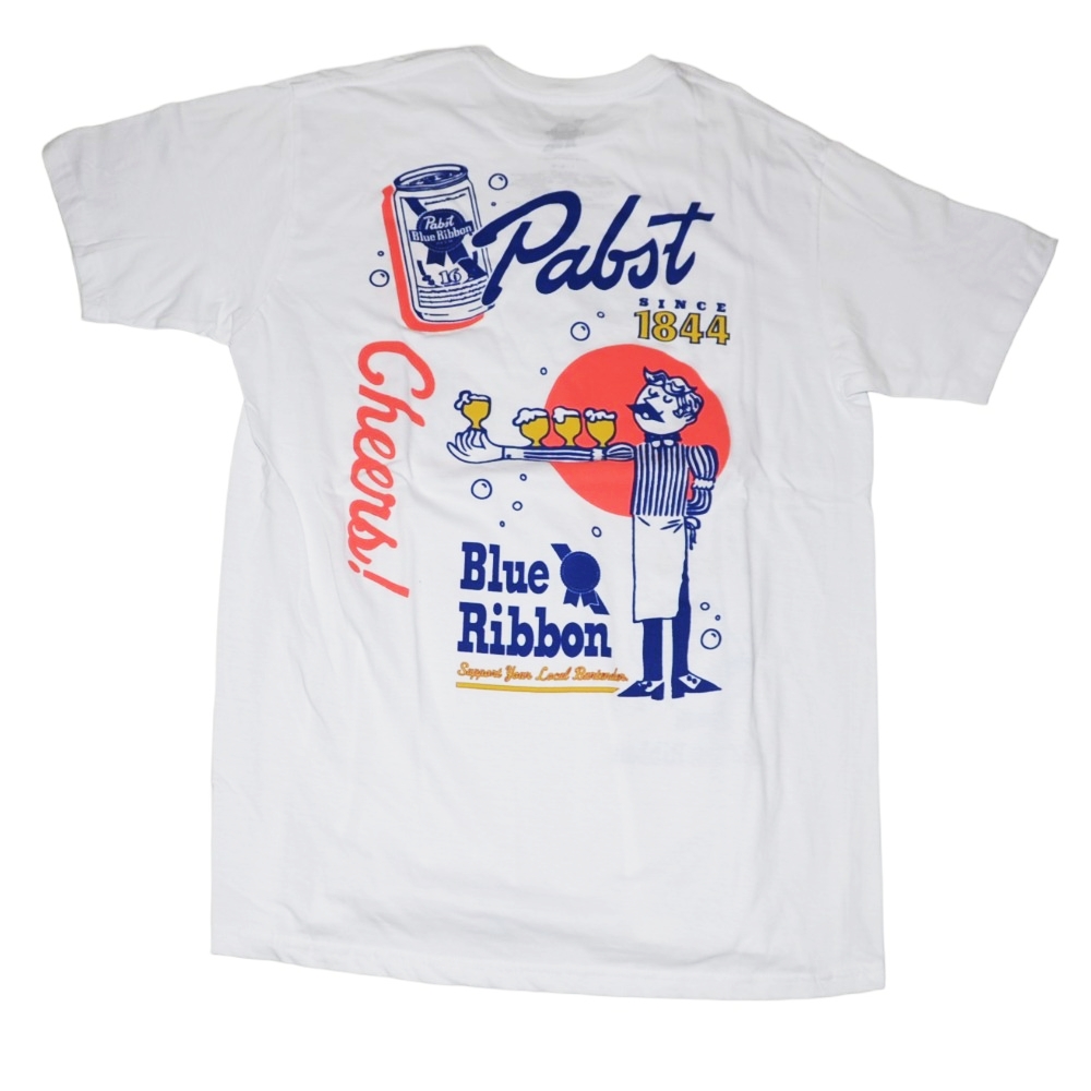 PABST BLUE RIBBON / パブスト ブルーリボン PABST BLUE RIBBON LOGO T-SHIRT WHITE L