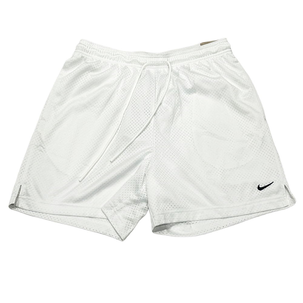 NIKE / ナイキ SWOOSH STANDARD FIT MID THIGH LENGTH MESH SHORTS WHITE M