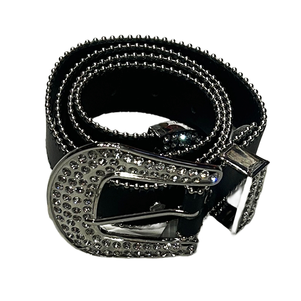TRUE RELIGION / トゥルー レリジョン ZIRCONIA POLYURETHANE BELT BLACK