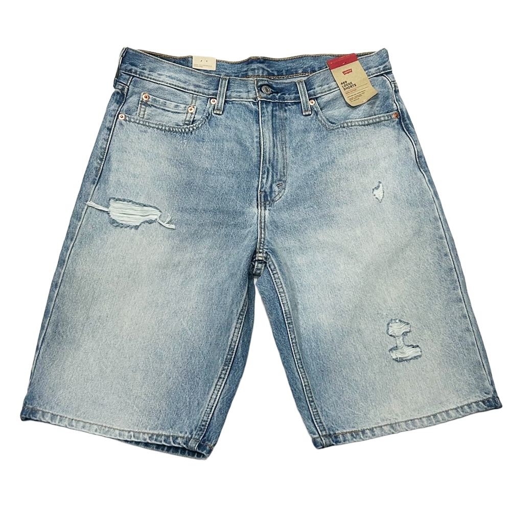 LEVI’S /リーバイス 469  LOOSE RIPPED DENIM SHORTS W33