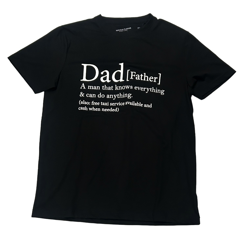 DENIM & FLOWER / DAD ‘FATHER’ T-SHIRT BLACK L