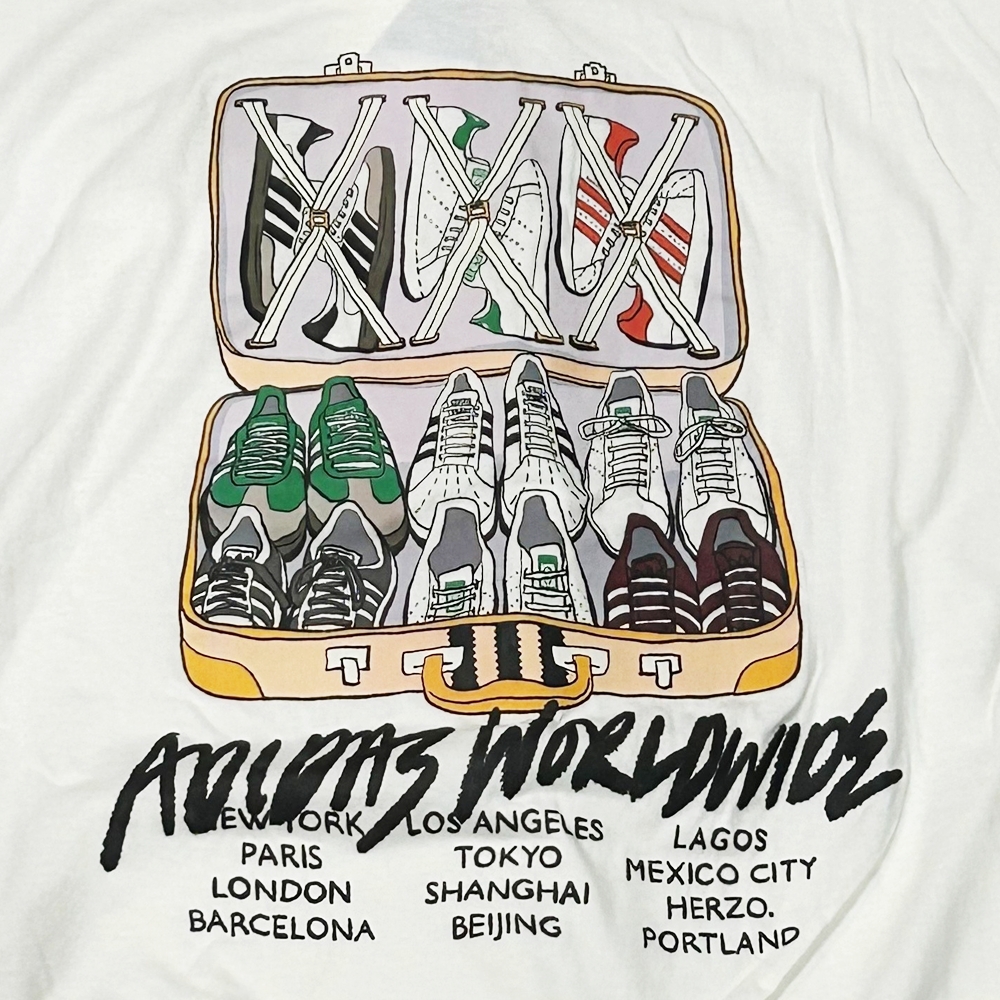 ADIDAS / アディダス ADIDAS WORLD WIDE T-SHIRT WHITE XXL-3