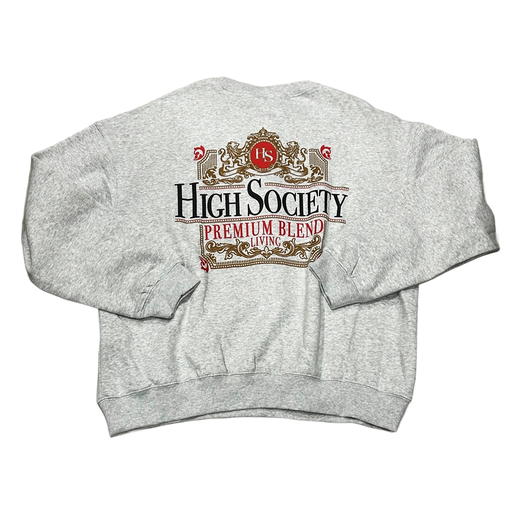 HIGH SOCIETY / HIGH SOCIETY LOGO BOX FIT CREW NECK SWEAT