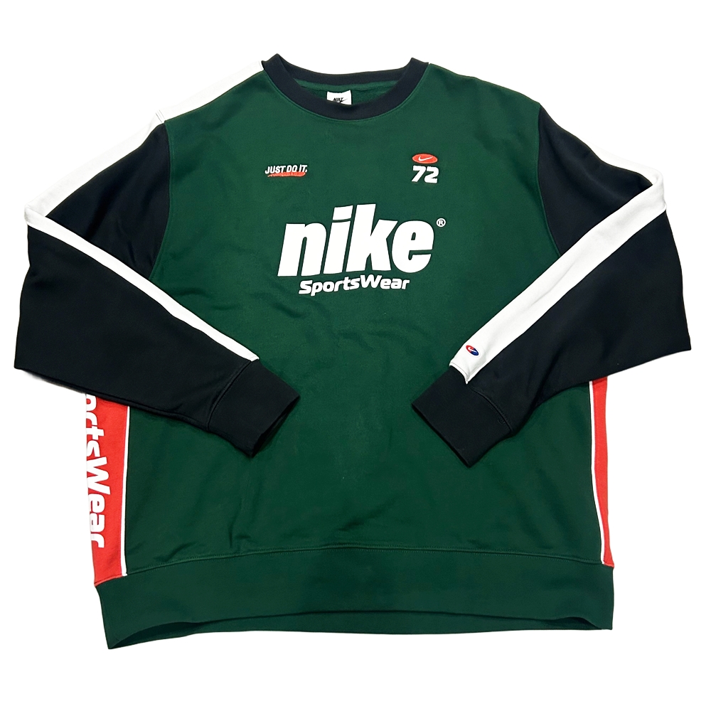 NIKE / ナイキ JUST DO IT CREW NECK SWEAT GREEN XXL