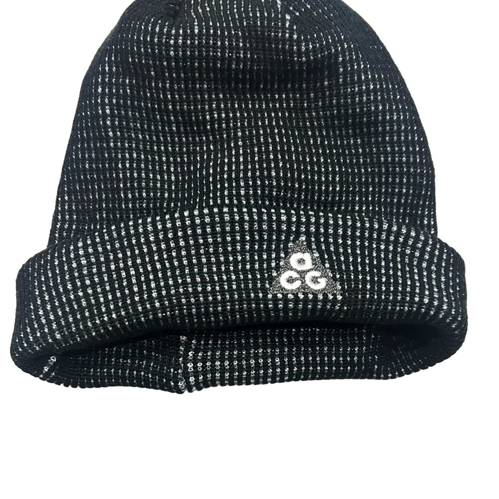 NIKE / ナイキ NIKE ACG PEAK THERMAL WAFFLE BEANIE CAP BLACK/WHITE-3
