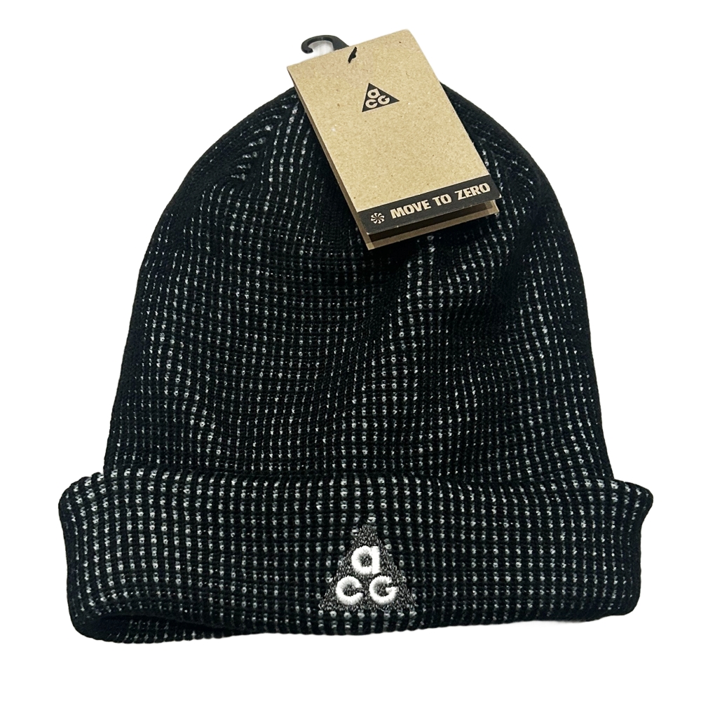 NIKE / ナイキ NIKE ACG PEAK THERMAL WAFFLE BEANIE CAP BLACK/WHITE