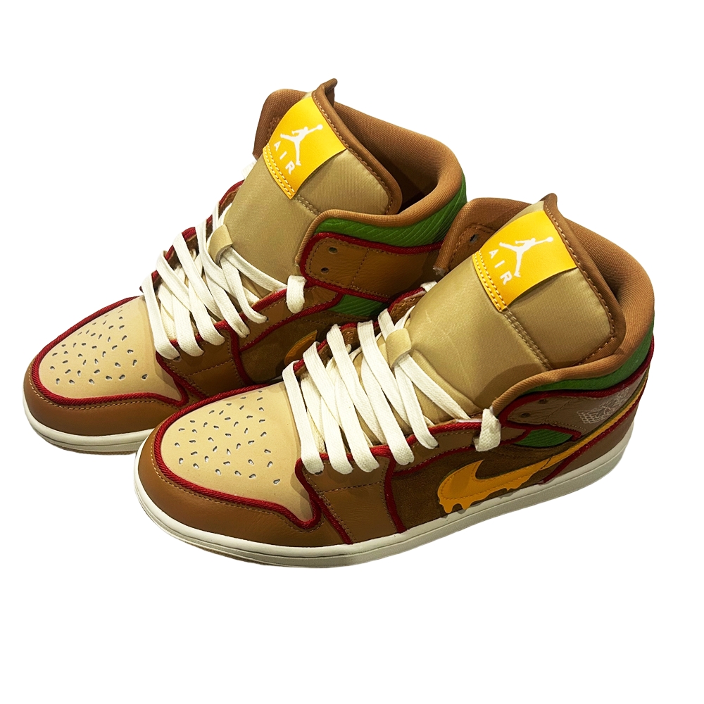 NIKE / ナイキ NIKE AIR JORDAN 1 MID SE CHEESE BURGER US8,US9-2