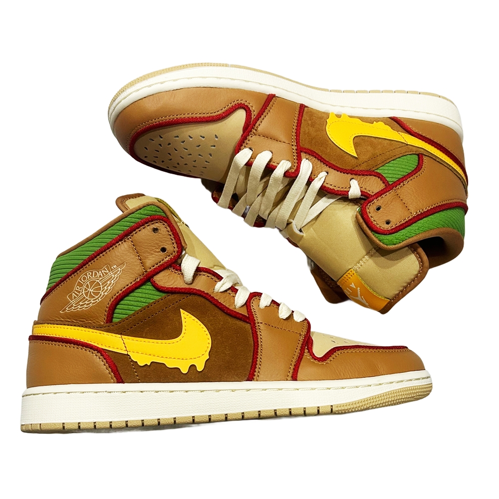 NIKE / ナイキ NIKE AIR JORDAN 1 MID SE CHEESE BURGER US8,US9