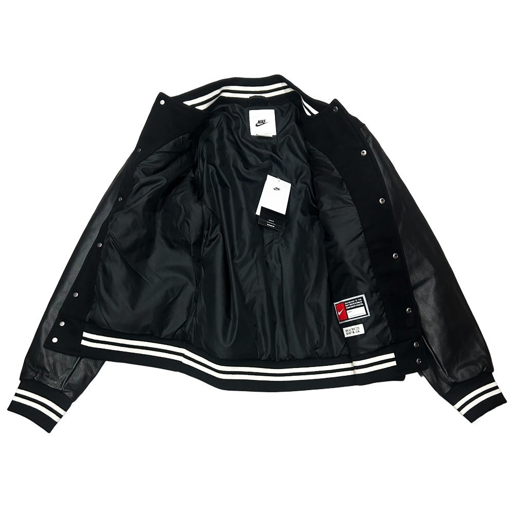 NIKE / ナイキ ONE SWOOSH LOGO VARSITY JACKET BLACK S-3