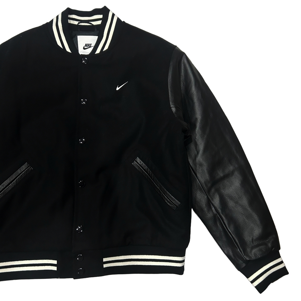 NIKE / ナイキ ONE SWOOSH LOGO VARSITY JACKET BLACK S-5