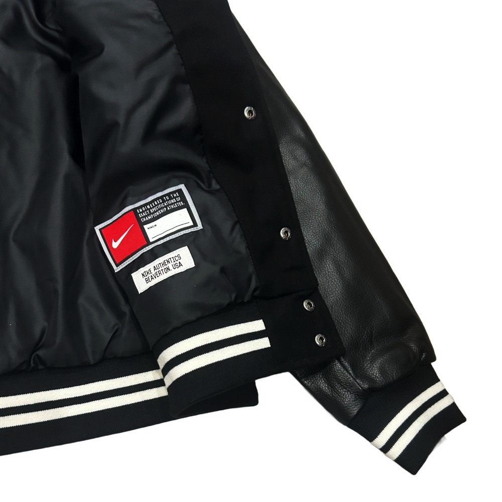 NIKE / ナイキ ONE SWOOSH LOGO VARSITY JACKET BLACK S-6