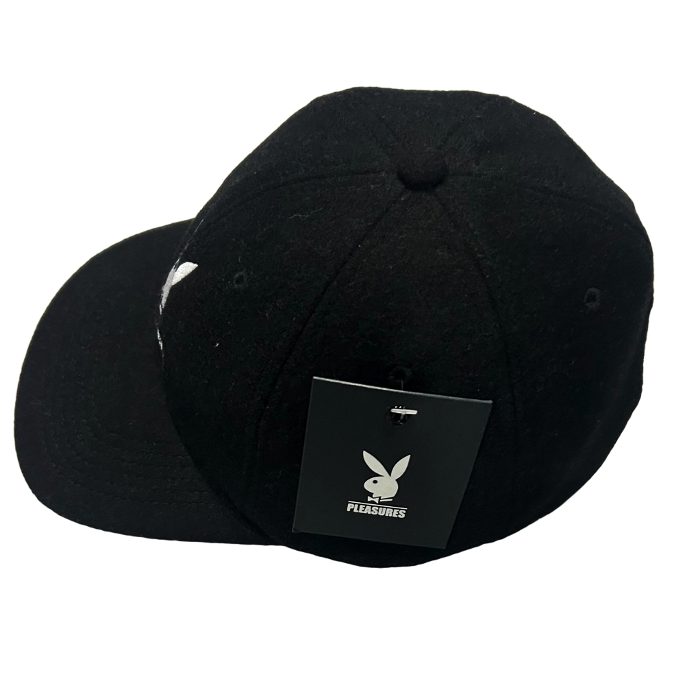 PLEASURES / プレジャーズ PLEASURES×PLAY BOY WOOL STRAP BACK CAP BLACK-2