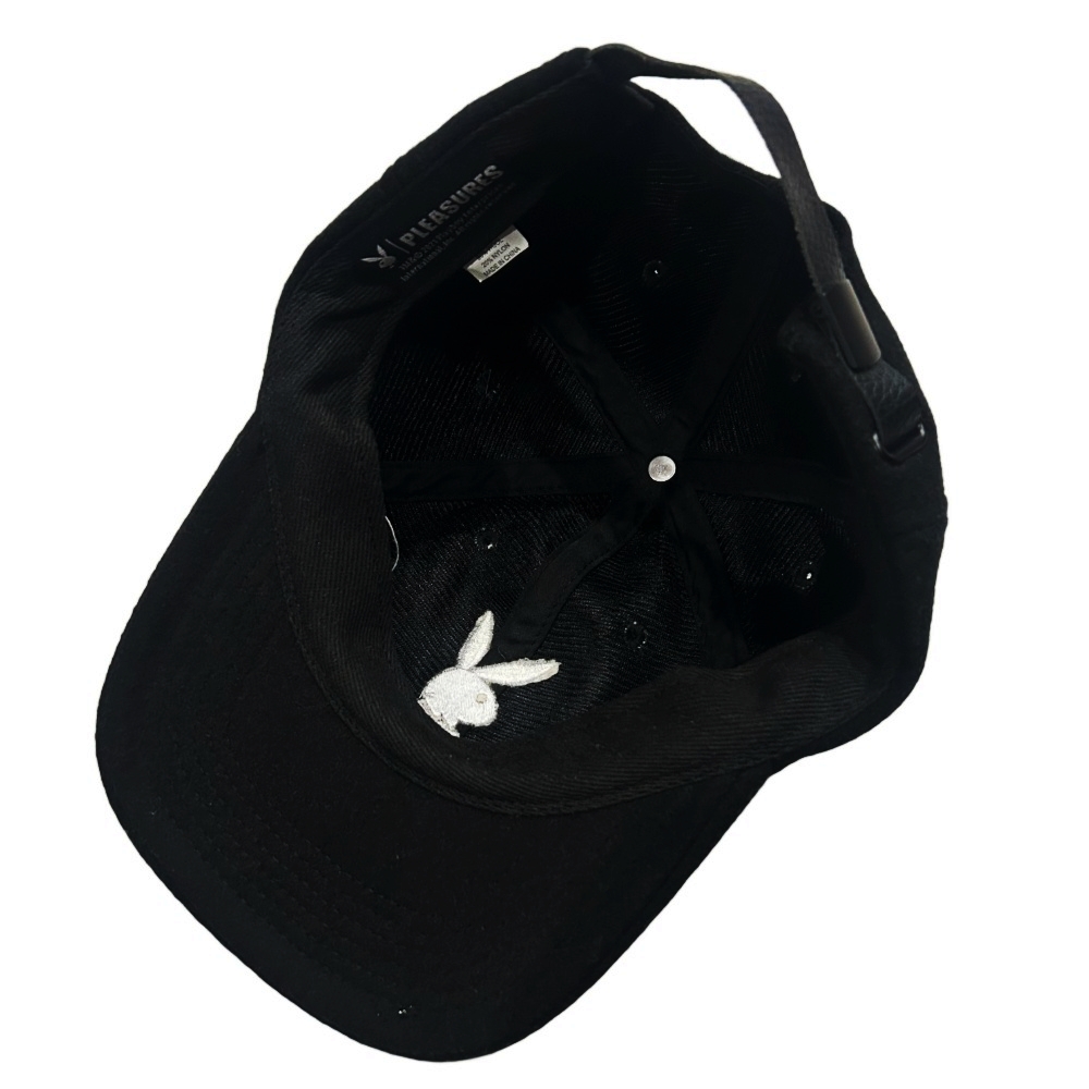 PLEASURES / プレジャーズ PLEASURES×PLAY BOY WOOL STRAP BACK CAP BLACK-3