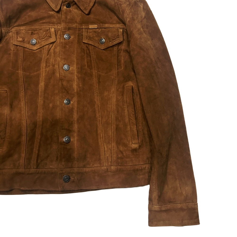 POLO RALPH LAUREN / ポロラルローレン GOAT LEATHER TRUCKER JACKET CAMEL M-5