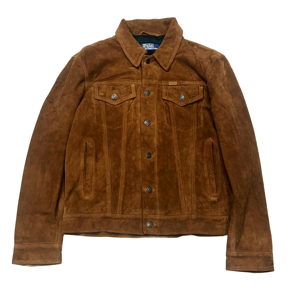 POLO RALPH LAUREN / ポロラルローレン GOAT LEATHER TRUCKER JACKET CAMEL M