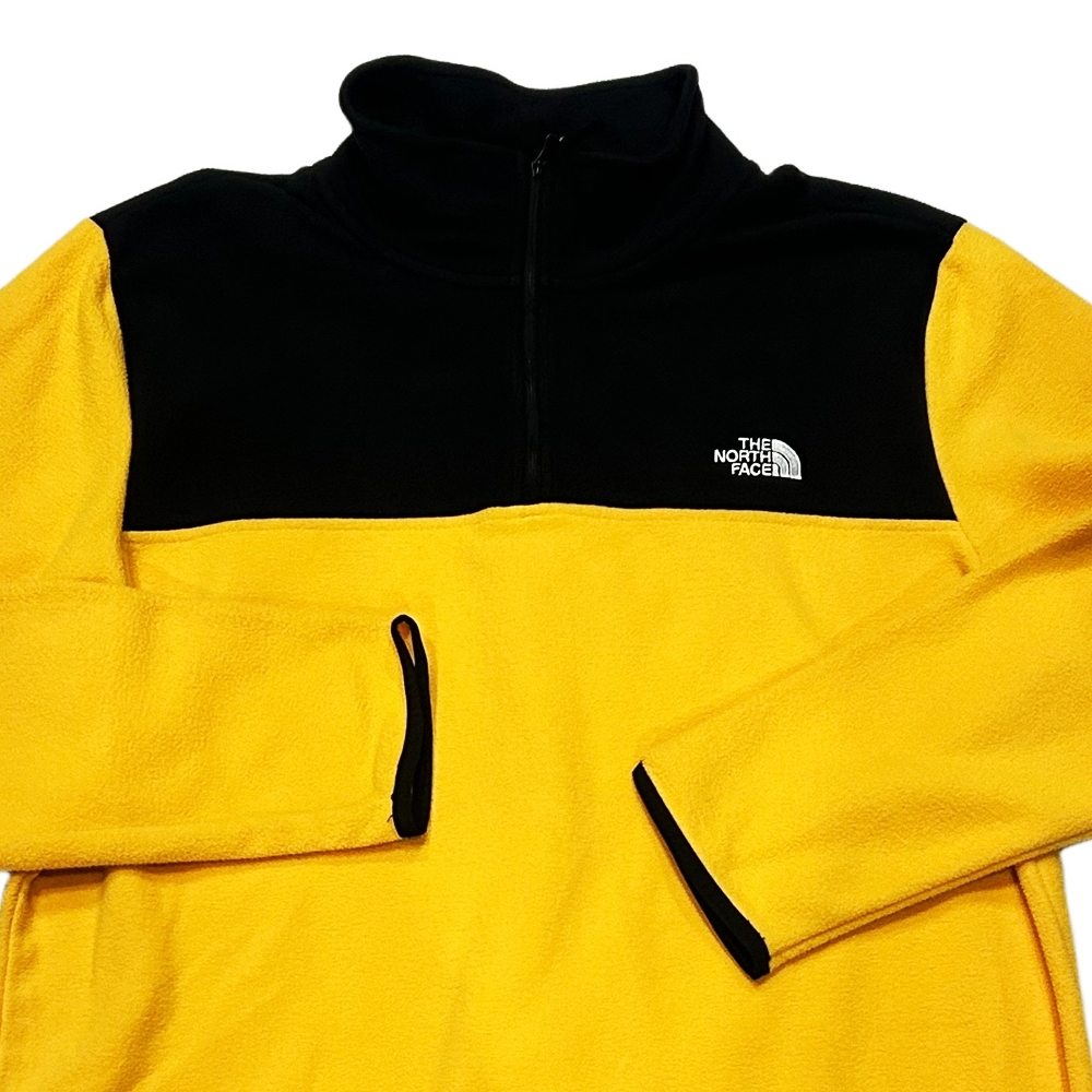 THE NORTH FACE / ザノースフェイス FLEECE ZIP PULL OVER US MODEL BLACK/YELLOW L-3