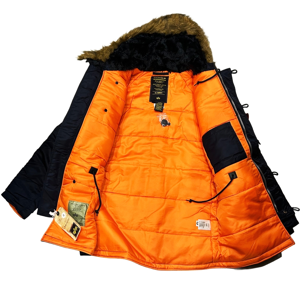 ALPHA INDUSTRIES / アルファ インダストリーズ SLIM FIT N-3B JACKET REPLICA BLUE XS,S-3