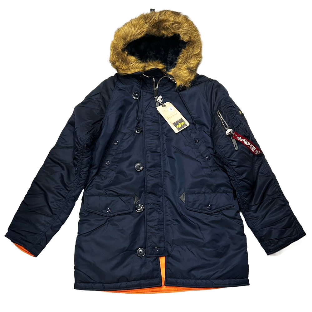 ALPHA INDUSTRIES / アルファ インダストリーズ SLIM FIT N-3B JACKET REPLICA BLUE XS,S