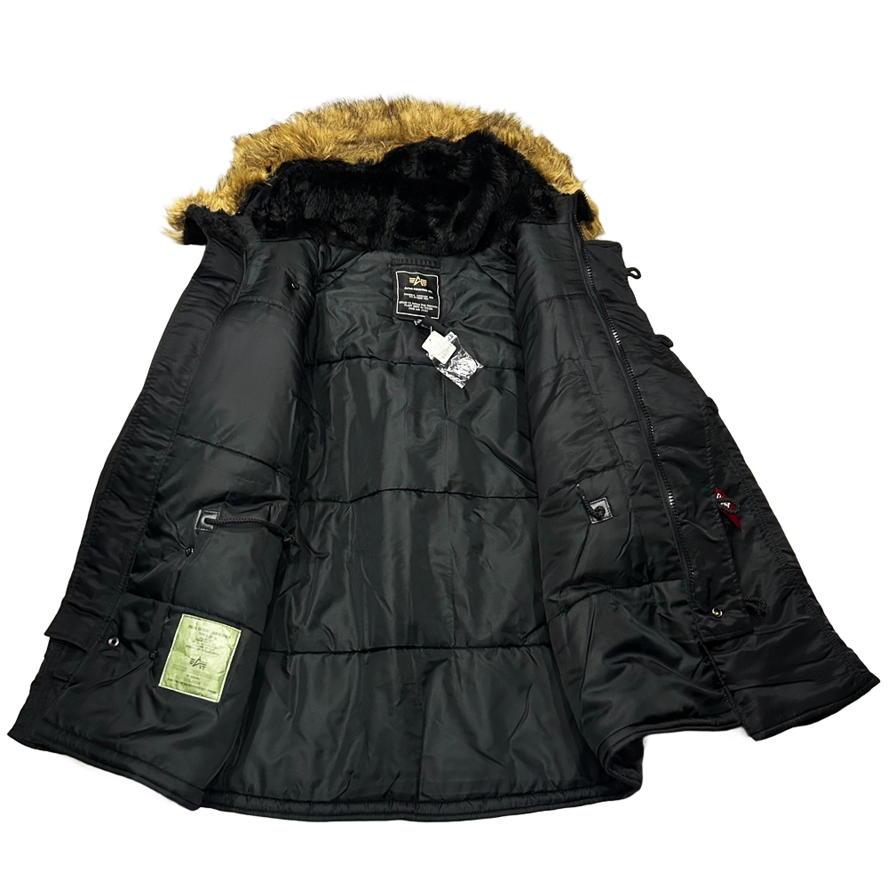 ALPHA INDUSTRIES / アルファ インダストリーズ N-3B JACKET BLACK S-4