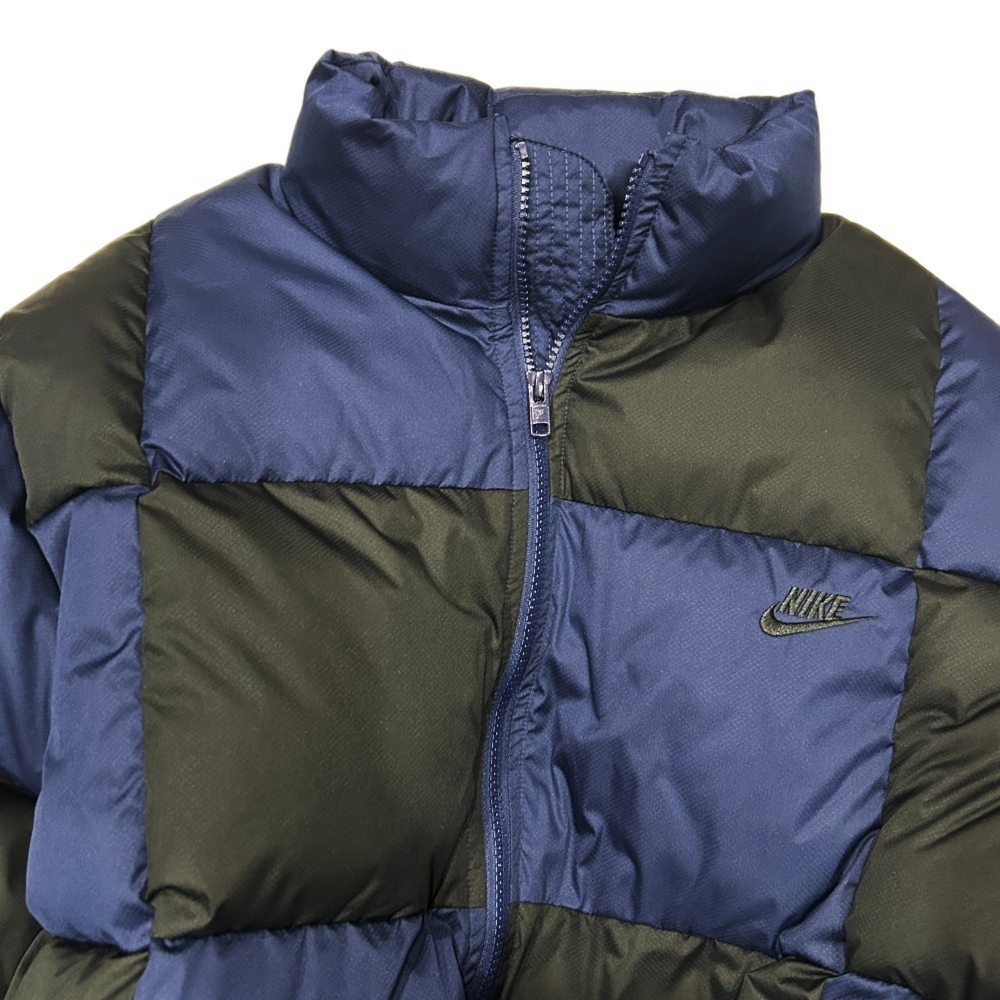 NIKE / ナイキ BLOCK CHECK THERMA FIT PUFFER DOWN JACKET MIDNIGHT NAVY×BLACK M-5