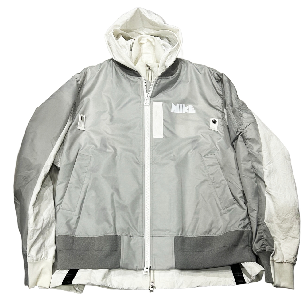 NIKE / ナイキ NIKE×SACAI LAYERED BOMBER JACKET L