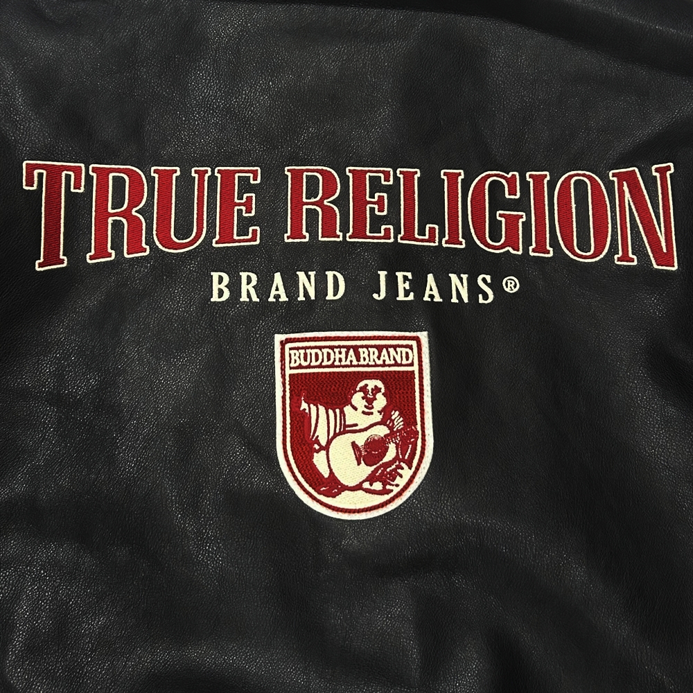 TRUE RELIGION / トゥルー レリジョン PU PATCH LOGO JACKET BLACK M-5