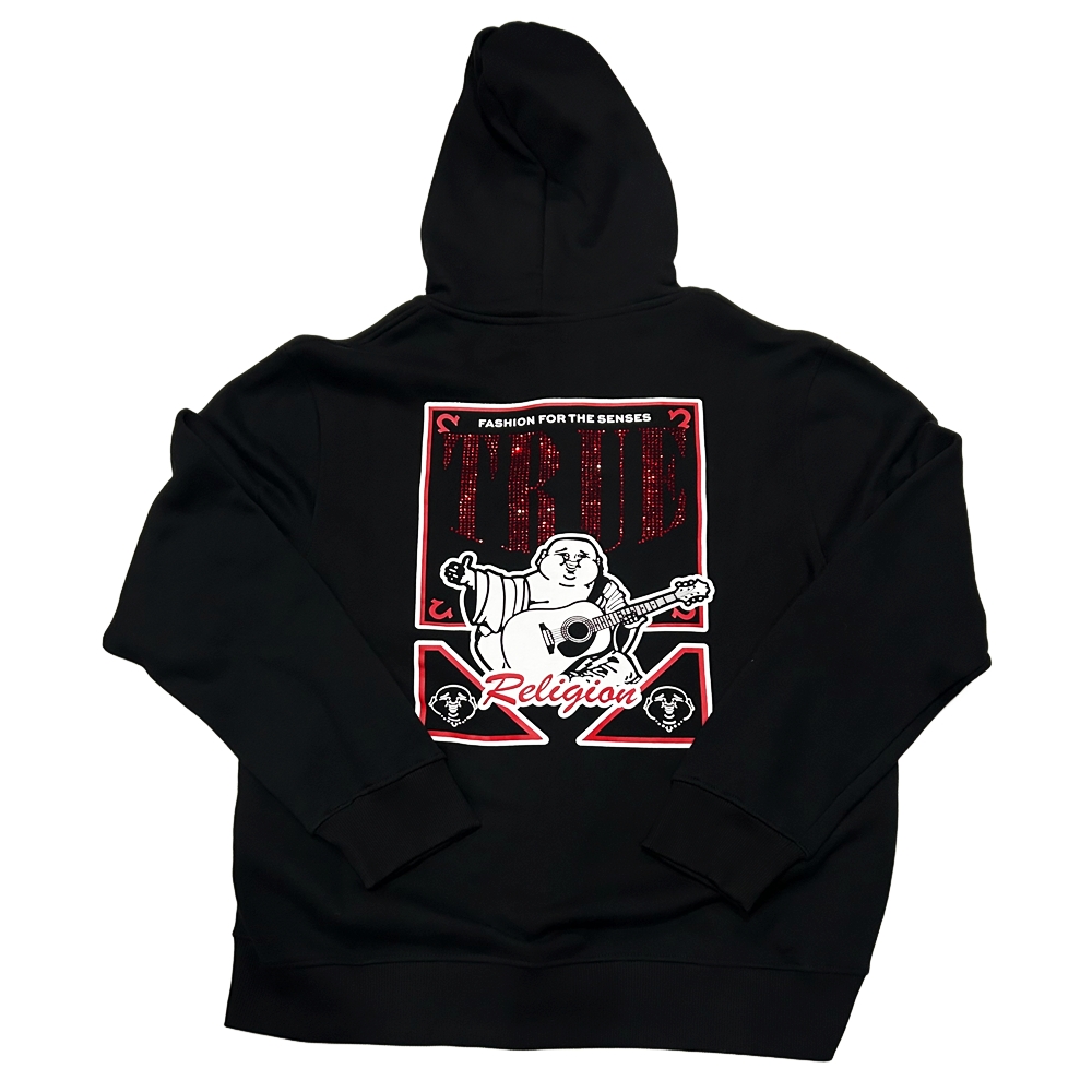 TRUE RELIGION / トゥルー レリジョン FULL ZIP SWEAT HOODIE BLACK L