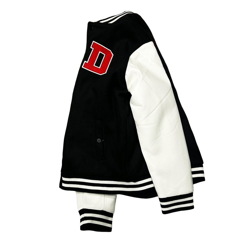 DKNY / ダナキャラン D LOGO VARSITY JACKET BLACK XL-4