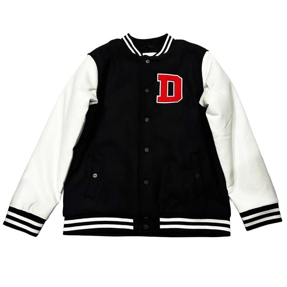 DKNY / ダナキャラン D LOGO VARSITY JACKET BLACK XL