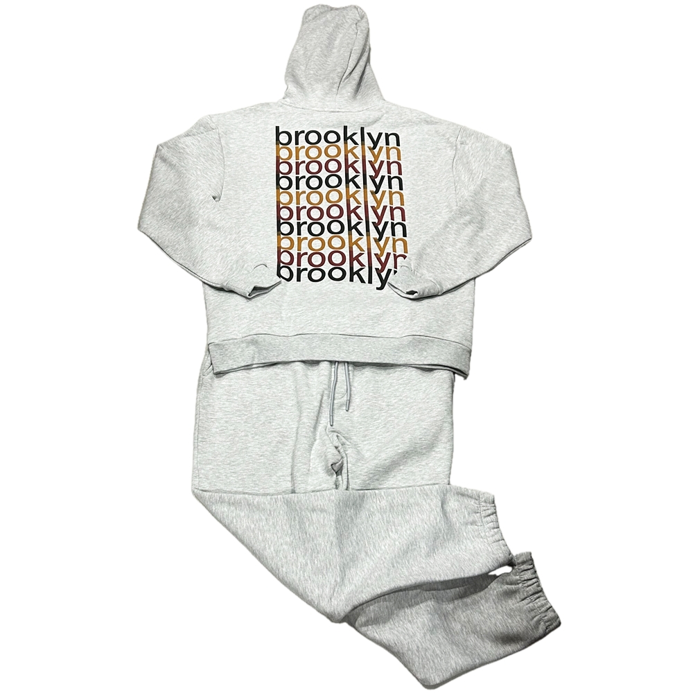 BROOKLYN INDUSTRIES / ブルックリンインダストリーズ BROOKLYN LOGO SWEAT HOODIE & PANTS SET UP GRAY XL