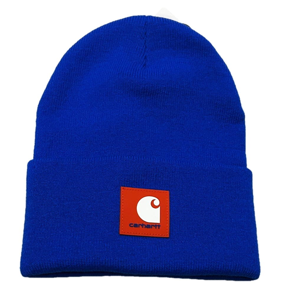 CARHARTT / カーハート US CARHARTT RUBBER PATCH ACRYLIC BEANIE BEACON BLUE