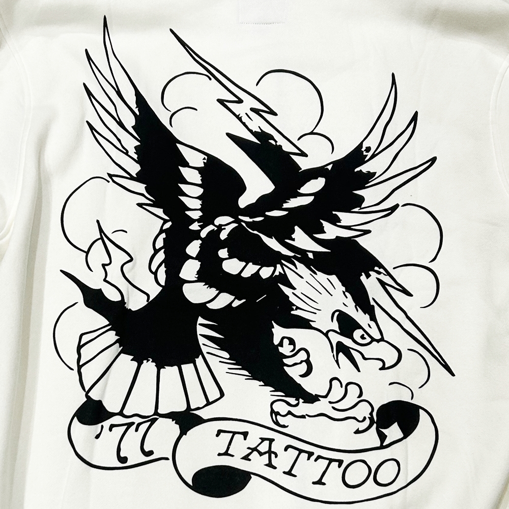 ED HARDY / エドハーディー DEATH BEFORE DISHONOR SWEAT HOODIE WHITE XL-5