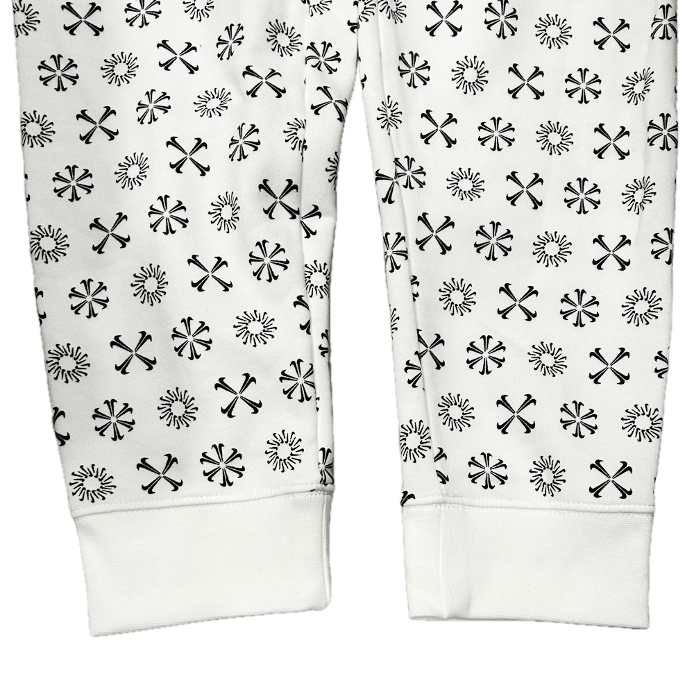 NIKE / ナイキ BRS LOGO ALL OVER PATTERN STANDARD FIT SWEAT PANTS WHITE L-5