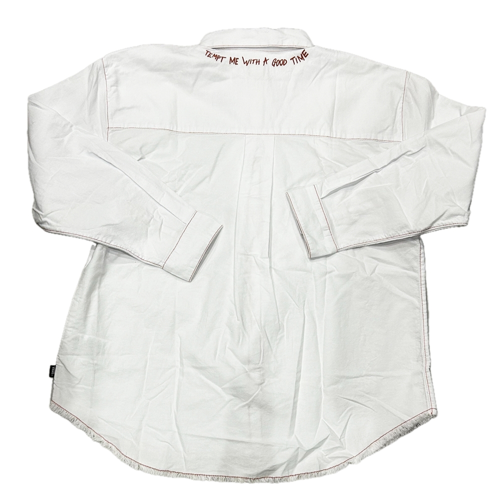 VANS / バンズ TEMPT ME WITH A GOOD TIME OXFORD LONG SLEEVE SHIRT WHITE M-2