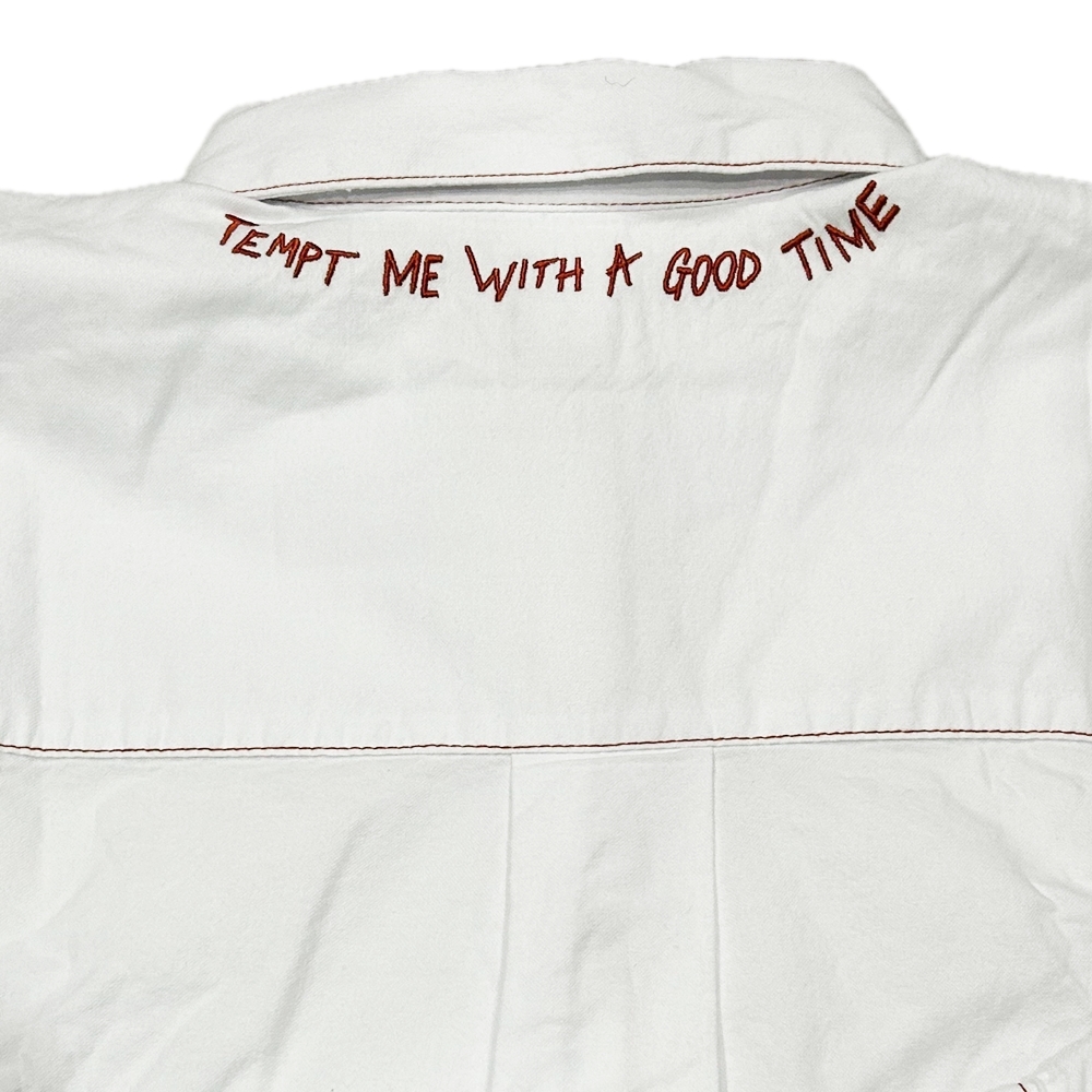 VANS / バンズ TEMPT ME WITH A GOOD TIME OXFORD LONG SLEEVE SHIRT WHITE M-4