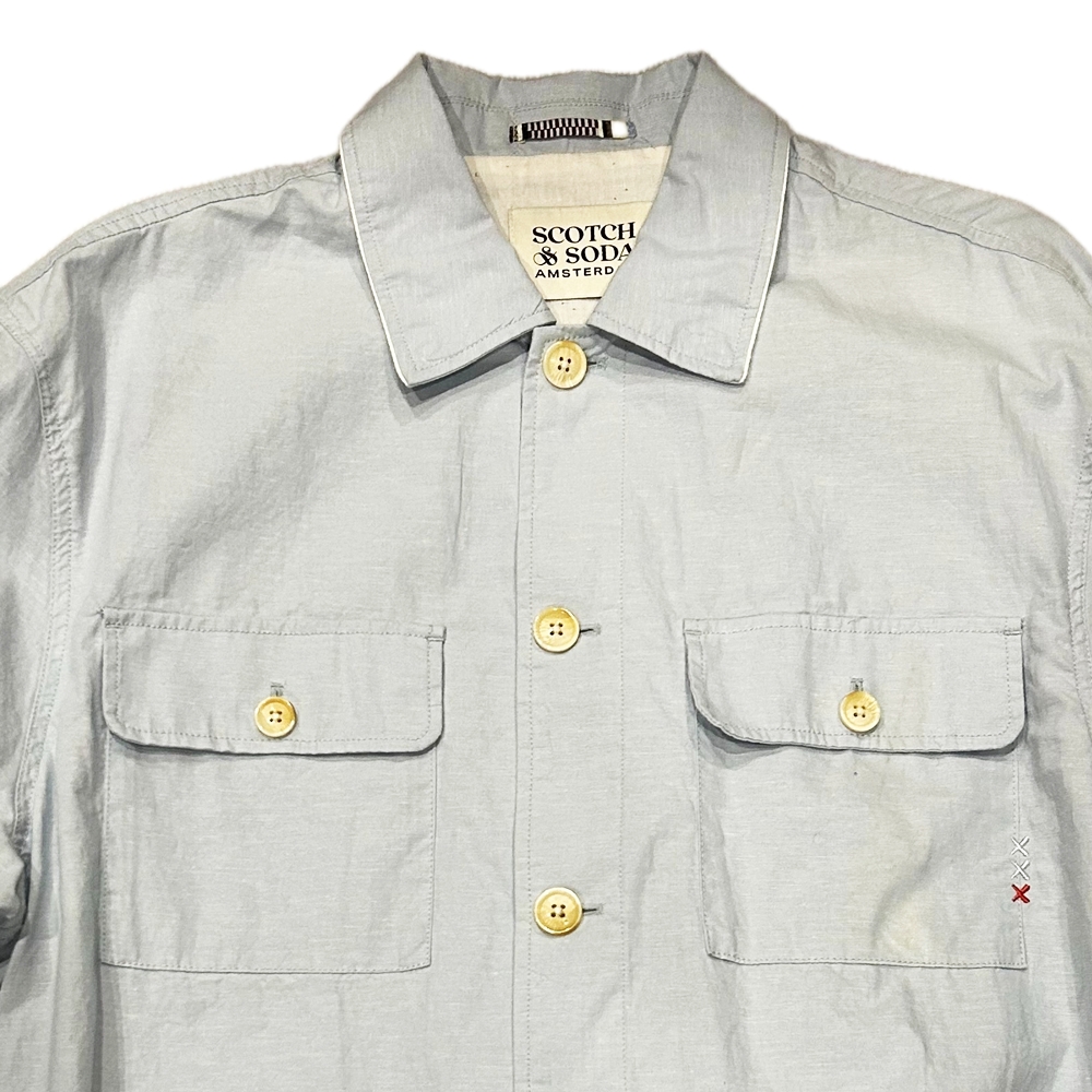 SCOTCH & SODA / スコッチ&ソーダ RELAXED FIT COTTON&LINEN SHIRT JACKET L-4