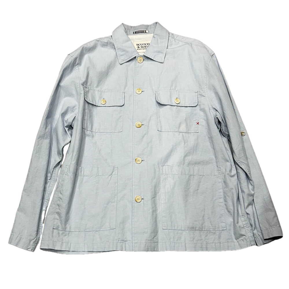 SCOTCH & SODA / スコッチ&ソーダ RELAXED FIT COTTON&LINEN SHIRT JACKET L