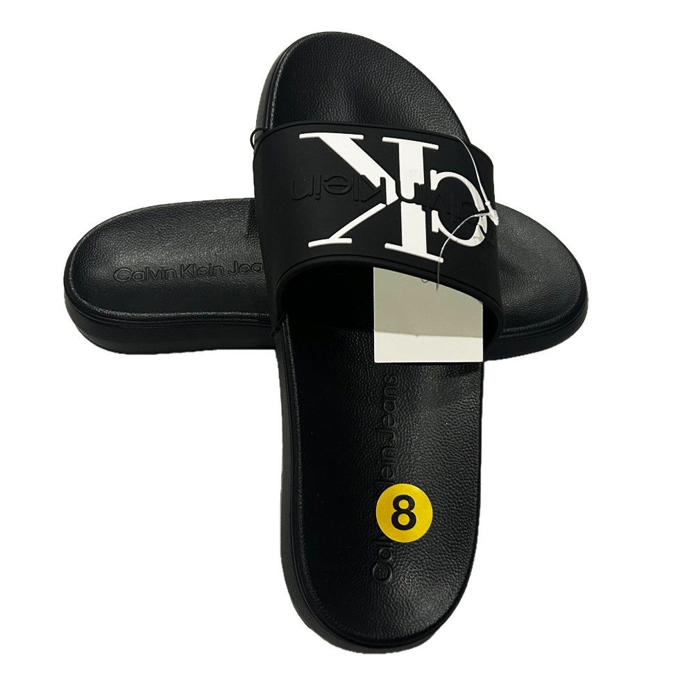 CALVIN KLEIN JEANS / カルバンクラインジーンズ CK LOGO SANDALS BLACK-3
