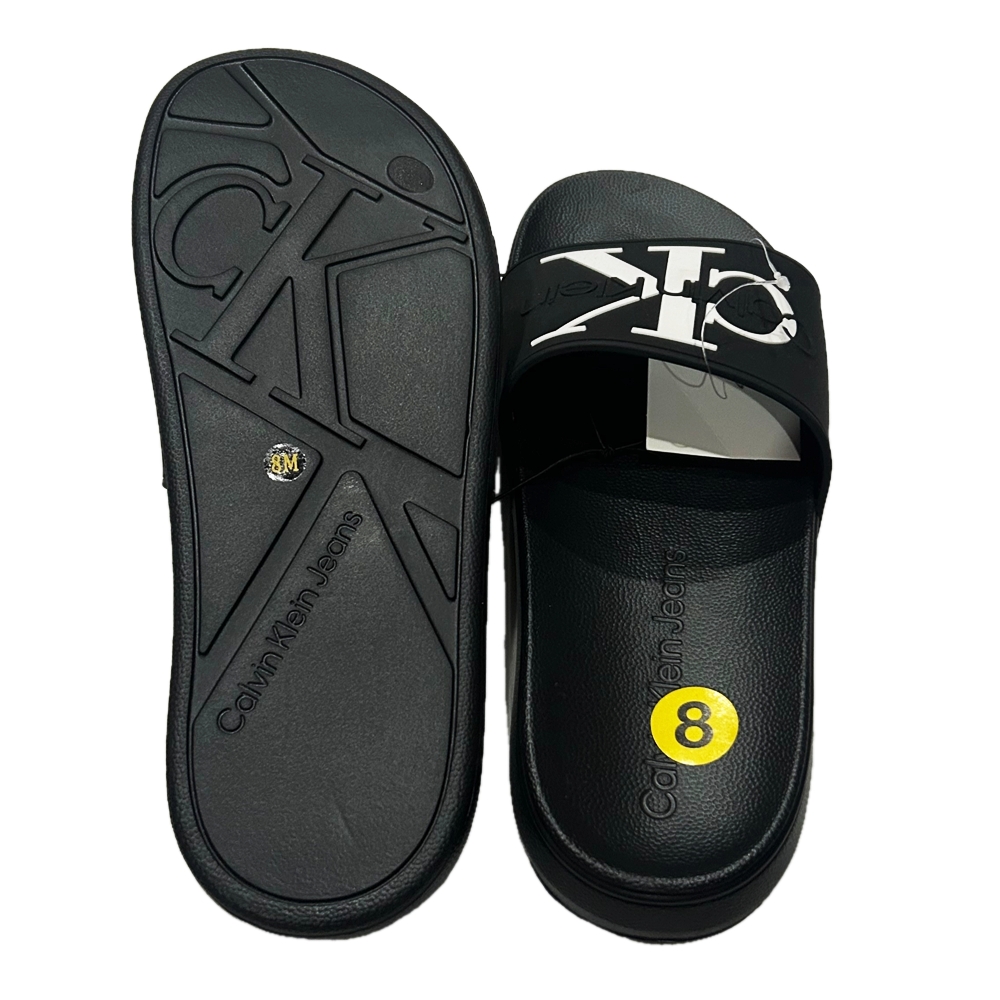 CALVIN KLEIN JEANS / カルバンクラインジーンズ CK LOGO SANDALS BLACK-4