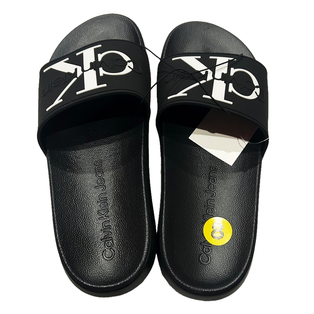 CALVIN KLEIN JEANS / カルバンクラインジーンズ CK LOGO SANDALS BLACK-2