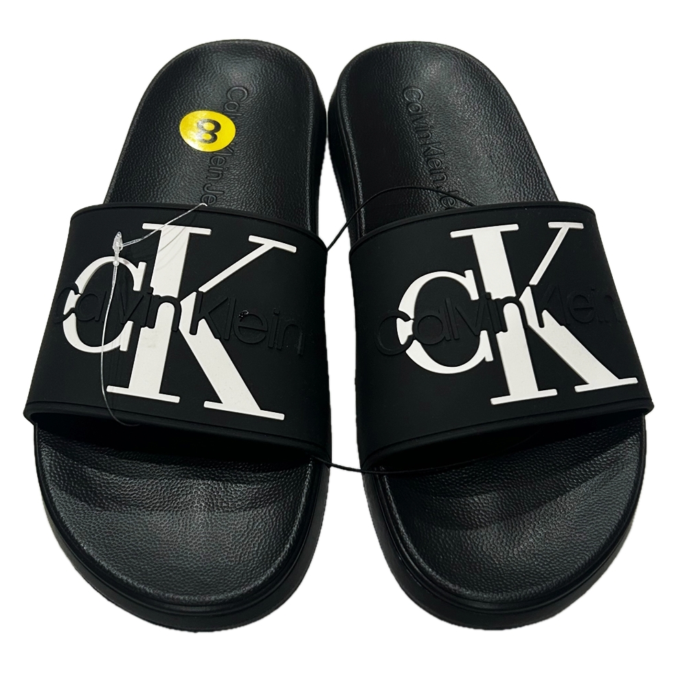 CALVIN KLEIN JEANS / カルバンクラインジーンズ CK LOGO SANDALS BLACK