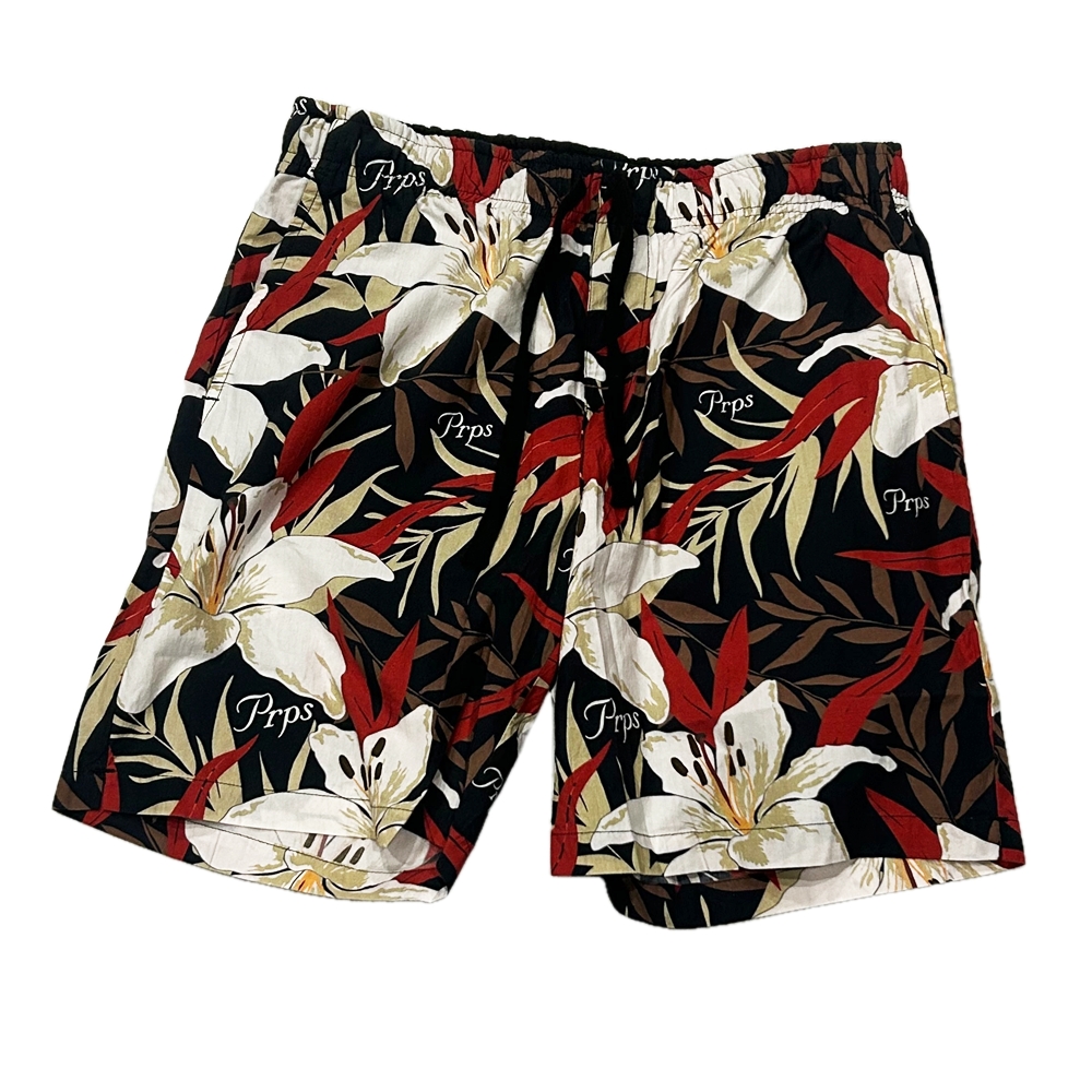 PRPS GOODS&CO. / ピーアールピーエス グッズ&コー BOTANICAL PATTERN EASY SHORTS M