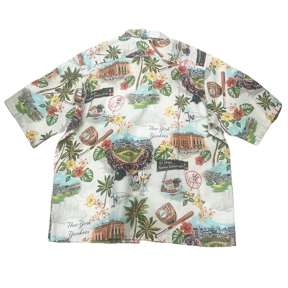 REYN SPOONER / レインスプーナー NEW YORK YANKEES HAWAIIAN SHIRT WHITE XL-2