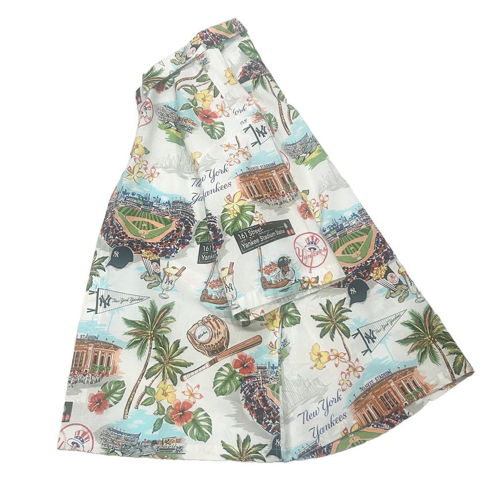 REYN SPOONER / レインスプーナー NEW YORK YANKEES HAWAIIAN SHIRT WHITE XL-3
