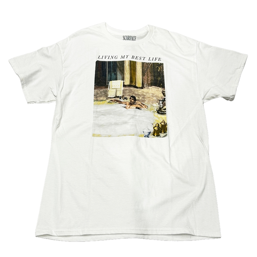 SCARFACE / スカーフェイス SCARFACE PHOTO T-SHIRT WHITE L,XL