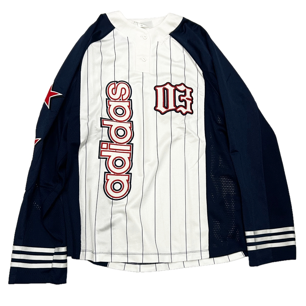 ADIDAS / アディダス STRIPE MESH GAME LONG SLEEVE SHIRT