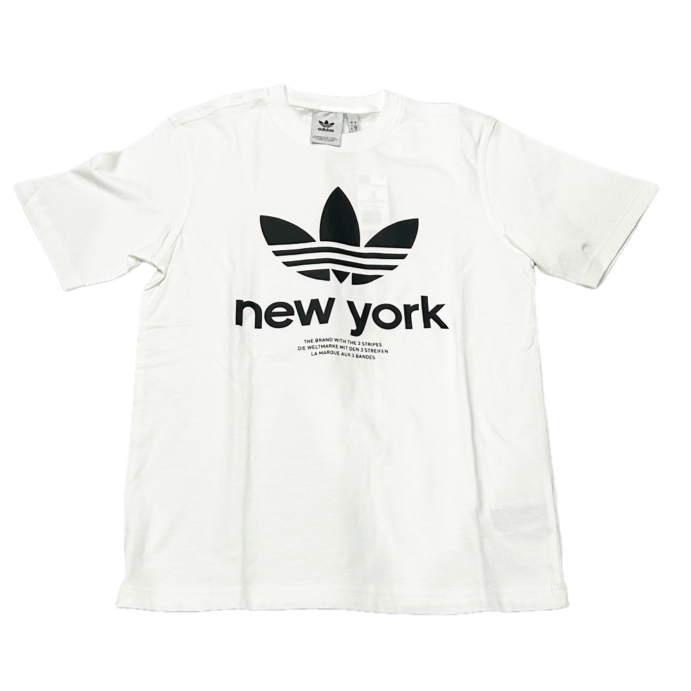 ADIDAS / アディダス ADIDAS ORIGINAL TREFOIL LOGO NEW YORK T-SHIRT WHITE S~XL | ストリートスタイルのセレクトストア | TUNNEL STORE - トンネルストア