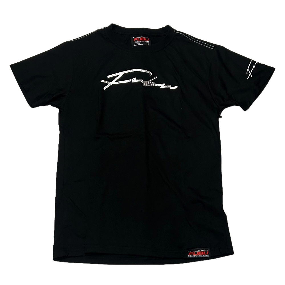 FUBU / フーブ METAL SCRIPT FUBU LOGO T-SHIRT BLACK M～XL