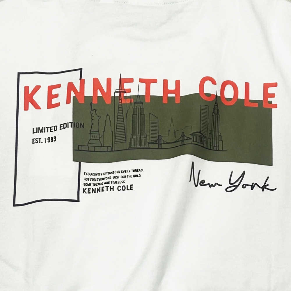 KENNETH COLE / ケネス コール RELAXED FIT LIMITED EST 1983 NEW YORK T-SHIRT WHITE M,L-4